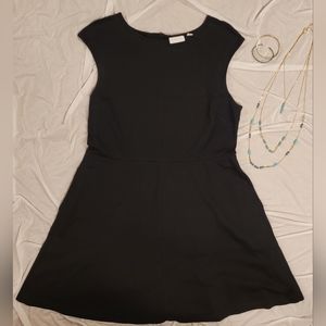 New York and Company Black Fit & Flare Dress with Pockets